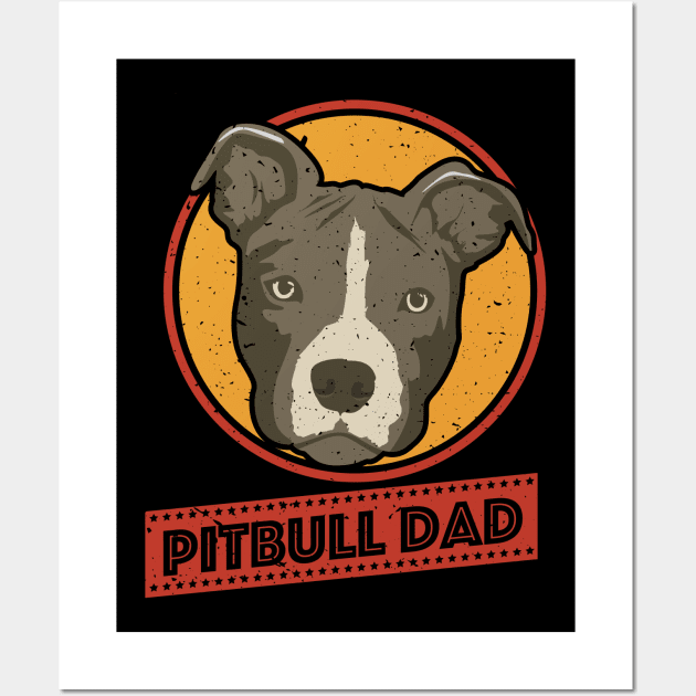 Best Pitbull Daddy Ever Apparel Wall Art by Terrybogard97